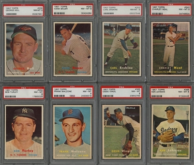 1957 Topps PSA NM-MT 8 Collection (50 Different) Including Kell
